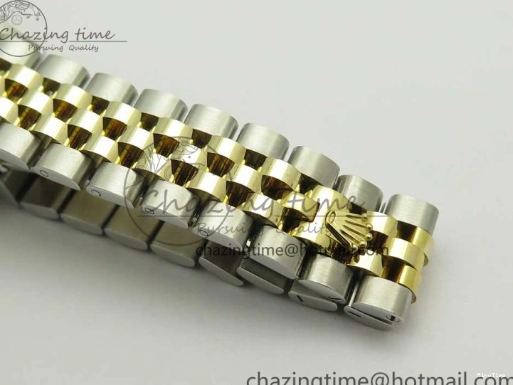 MiroTime 0311 Supportive DateJust 28mm Wrapped SS YG Best Edition Gold Dial Crystal Markers on Wrapped SS YG Bracelet ETA 3344